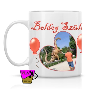 Névre szóló, fényképes szülinapi bögre - Birthday Classic