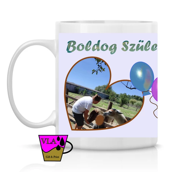Névre szóló, fényképes szülinapi bögre - Birthday Design